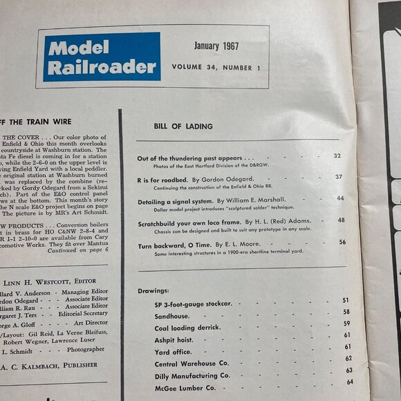Model Railroader Magazine Back Issue  u Jan 1967 Vol 34 No 1 Detailing Signal Sy - Picture 4 of 9